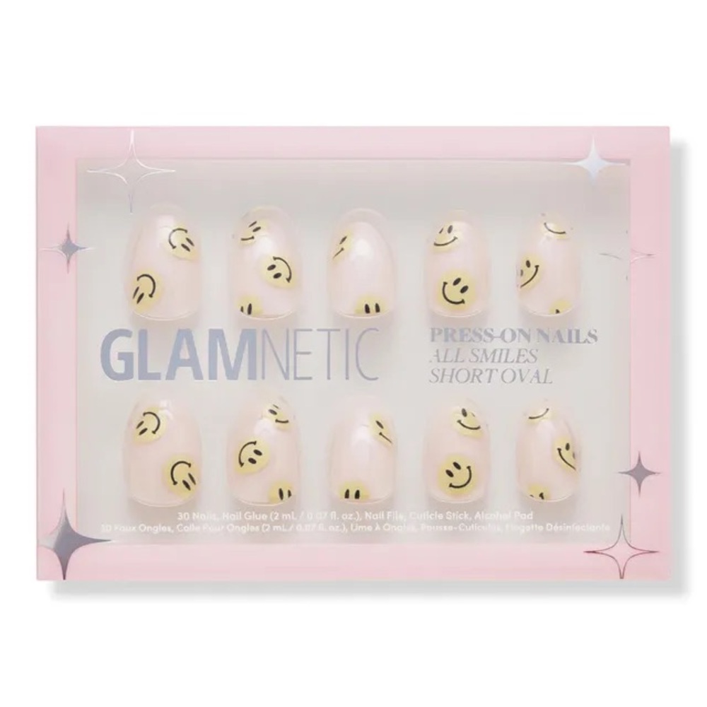 Brand New Glamnetic Press-On Nails All Smiles